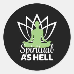 Spirituelle Als Hölle Meditation Yoga Namaste Ents Runder Aufkleber