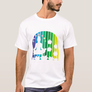 Spirituelle Amstaff-Mama-Yoga-Chakra-Meditation T-Shirt
