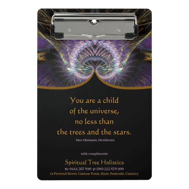 Spirituelle Baumschuhe Mini Klemmbrett (Vorderseite)