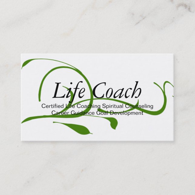 Spirituelle Beratung für Green Life Coach Visitenkarte (Vorderseite)
