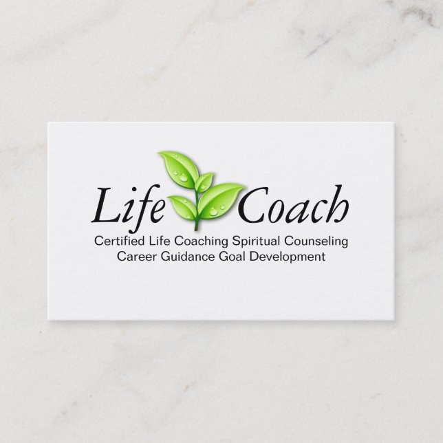 Spirituelle Beratung für Green Life Coach Visitenkarte (Vorderseite)