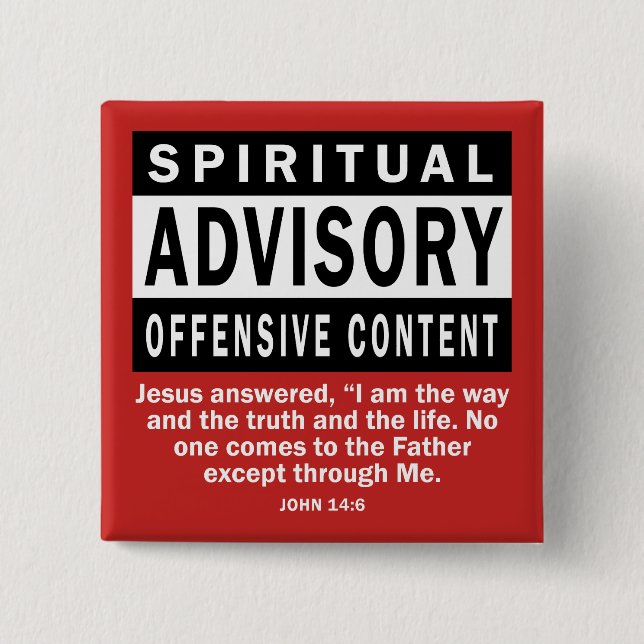 Spirituelle Beratung John 14:6 Christliche Zitate Button (Vorderseite)