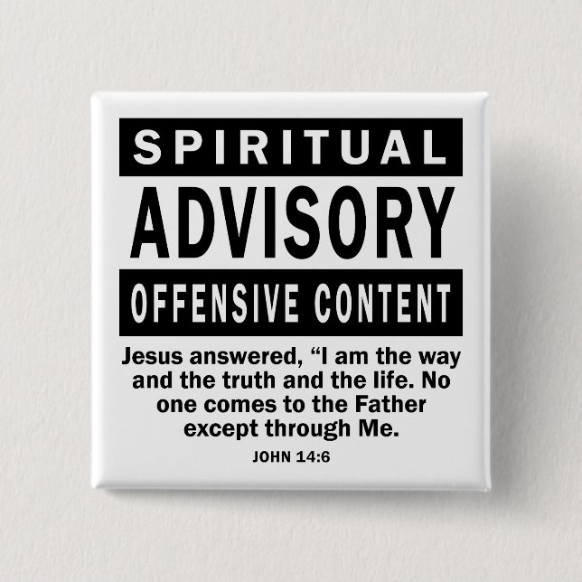 Spirituelle Beratung John 14:6 Christliche Zitate Button (Vorderseite)
