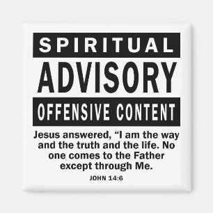 Spirituelle Beratung John 14:6 Christliche Zitate Magnet