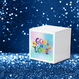 Spirituelle Biodizenz Gott ist Liebe Farbige Blume Geschenkschachtel
