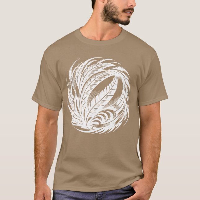 Spirituelle Bird Feather Ball Meditation Freundin  T-Shirt (Vorderseite)