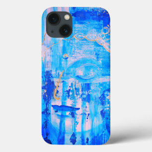 Spirituelle Blue Buddha Kopfstatue Abstrakte Kunst Case-Mate iPhone Hülle