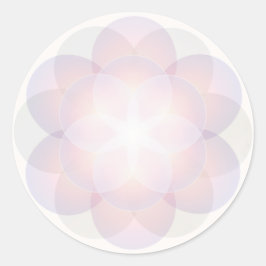 Spirituelle Blume des Lebens Mandala Runder Aufkleber