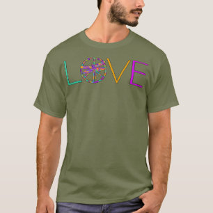 Spirituelle bunt Dragon Fly Peace Liebe signieren T-Shirt