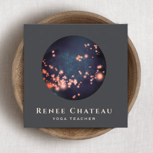 Spirituelle Energie Heiler Mondsterne Yoga Quadratische Visitenkarte