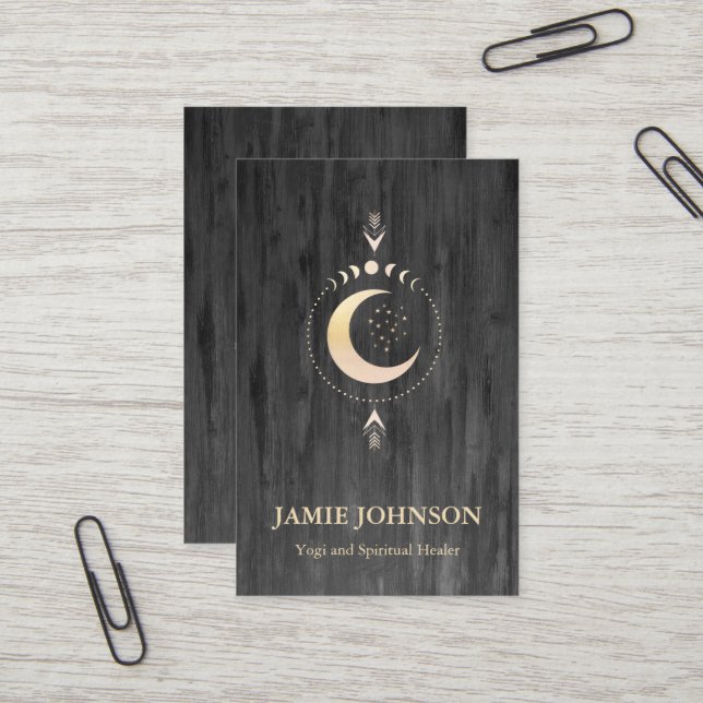 Spirituelle Energie Heiler Reiki Moon Phase Yoga Visitenkarte (Vorderseite/Rückseite Beispiel)