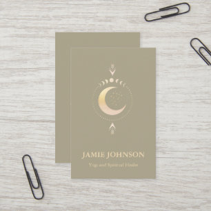 Spirituelle Energie Heiler Reiki Moon Phase Yoga Visitenkarte