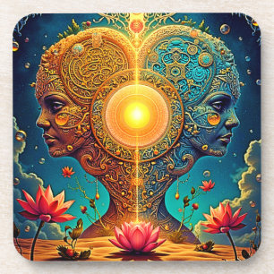 Spirituelle Erwachen Kunst Getränkeuntersetzer