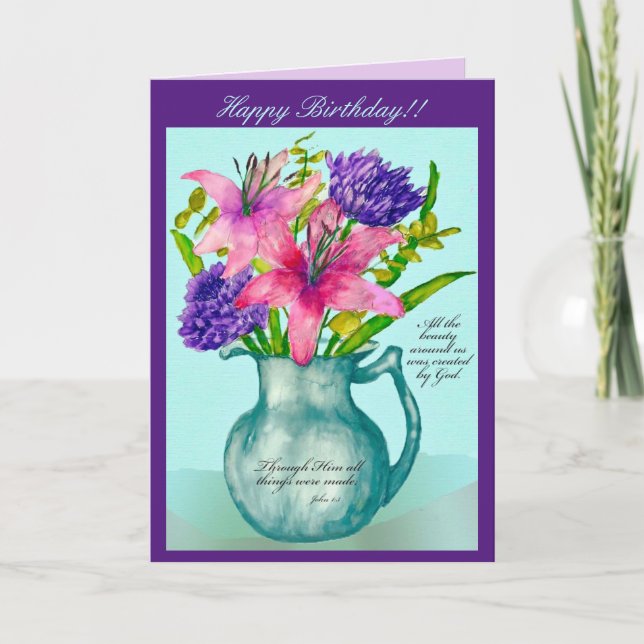 Spirituelle Geburtskarte Dankeskarte (Vorderseite)