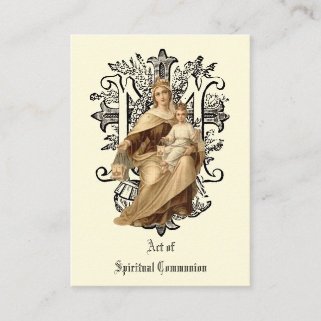 SPIRITUELLE GEMEINSCHAFTSKARTE KATHOLIKPRAYER VISITENKARTE (Vorderseite)