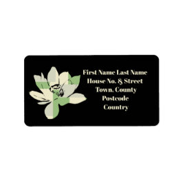 Spirituelle Green Lotus Blume Adressaufkleber