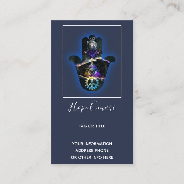 Spirituelle Hand, mystisch Visitenkarte (Vorderseite)