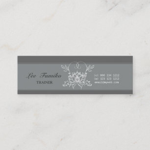 Spirituelle Heilung - White Lotus Yoga Instructor Mini Visitenkarte
