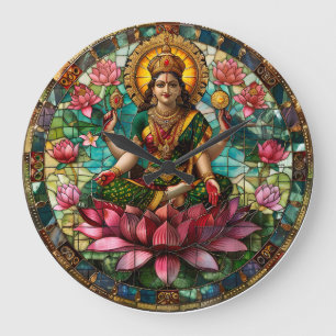 Spirituelle Hindu-Wanddekor Große Wanduhr