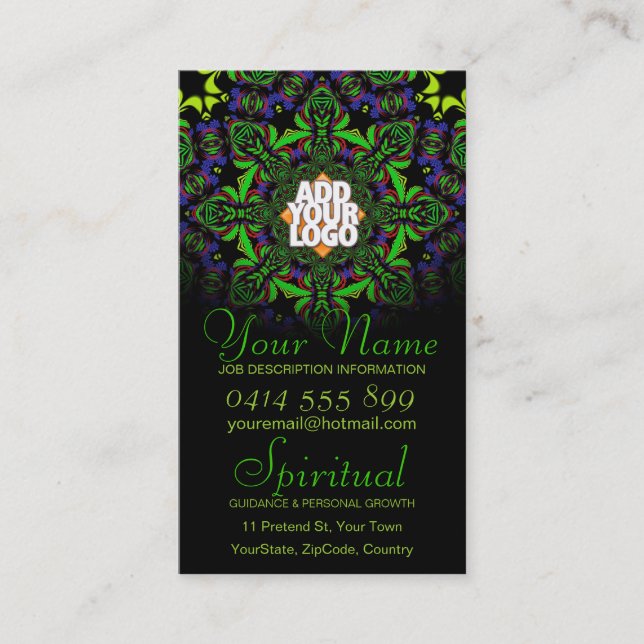 Spirituelle Hinweise mit Logo-Visitenkarte Visitenkarte (Vorderseite)