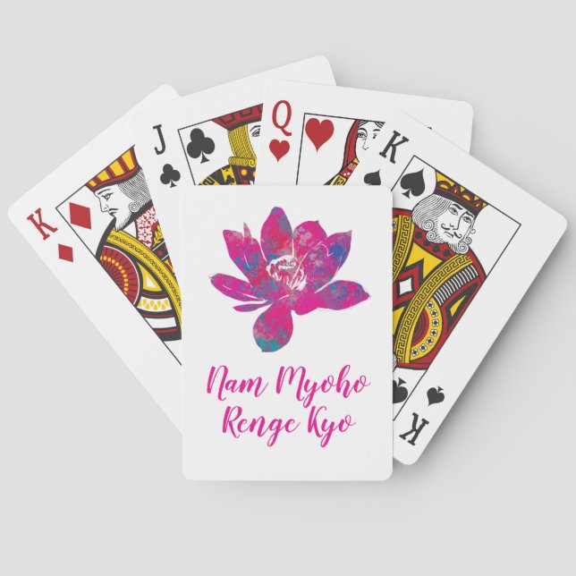 Spirituelle Kaskade der Blume des Lotus Spielkarten (Rückseite)