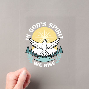 Spirituelle Kraft in Gott - Christlich Acryleinladungen