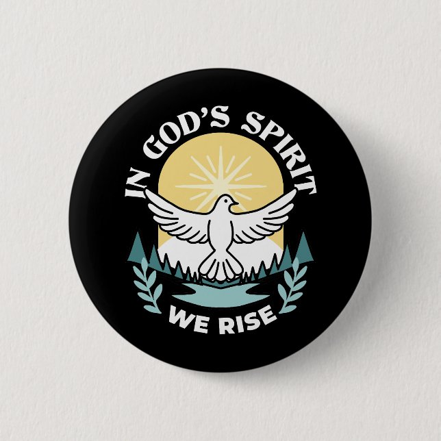Spirituelle Kraft in Gott - Christlich Button (Vorderseite)
