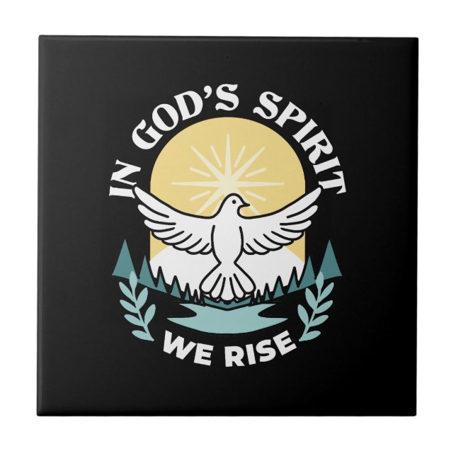 Spirituelle Kraft in Gott - Christlich Fliese (Vorderseite)