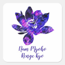 Spirituelle Lila Lotus Blume Nam Myoho Renge Kyo