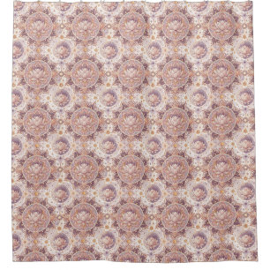 Spirituelle Lotusblume - Florales Mandala-Muster Duschvorhang