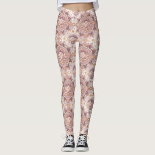 Spirituelle Lotusblume - Florales Mandala-Muster Leggings