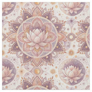 Spirituelle Lotusblume - Mandala Blumenmuster Stoff