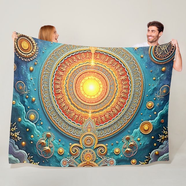 Spirituelle Mandala Art Fleecedecke (Beispiel)