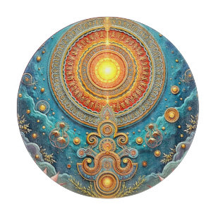 Spirituelle Mandala Art Schneidebrett