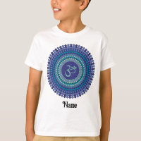 Spirituelle Mandala Om Lila Aqua Blau individuell