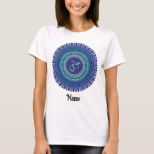 Spirituelle Mandala Om Lila Aqua Blau individuell 