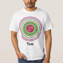 Spirituelle Mandala Om Symbol Rosa Grün individuel