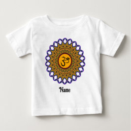 Spirituelle Mandala Yoga Om Peacock individuell an Baby T-shirt