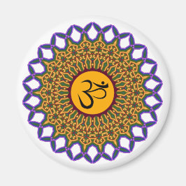 Spirituelle Mandala Yoga Om Peacock Kaleidoskop Magnet