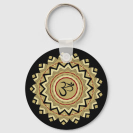 Spirituelle Mandala Yoga Om Symbol Retro Geometric Schlüsselanhänger