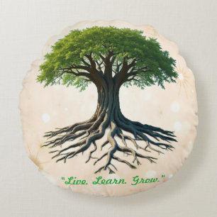 "Spirituelle Naturbeziehung" Rundes Kissen