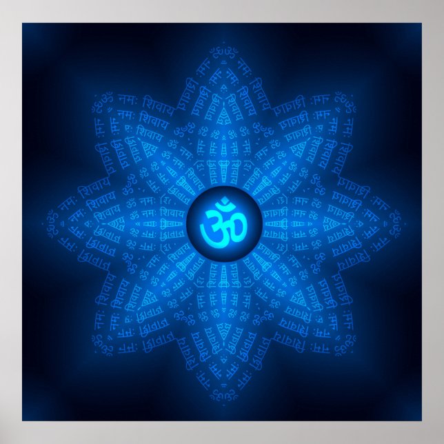 Spirituelle Om Mantra Poster (Vorne)