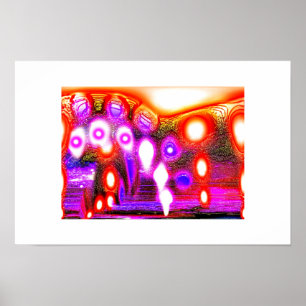 Spirituelle Omega Funky Art Poster
