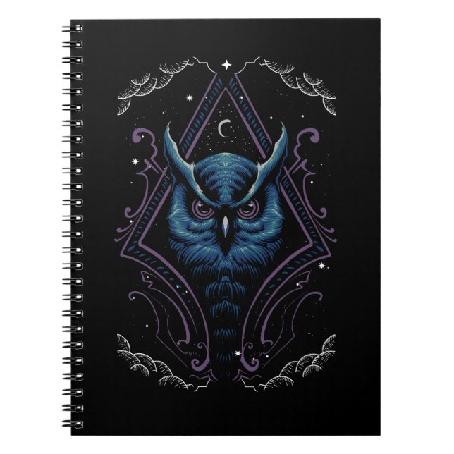 Spirituelle Owl Moon Vogelbeobachtung Notizblock (Vorderseite)