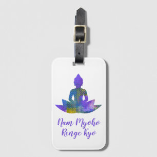 Spirituelle Pastel Halftones Lotus Yoga Nam Myoho Gepäckanhänger