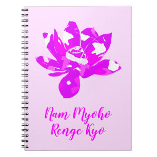 Spirituelle Rosa und Weiße Symetrie Lotus Blume Notizblock