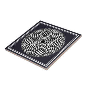Spirituelle Schwarz-Weiß-Mandala-Geometrie-Vektor- Fliese