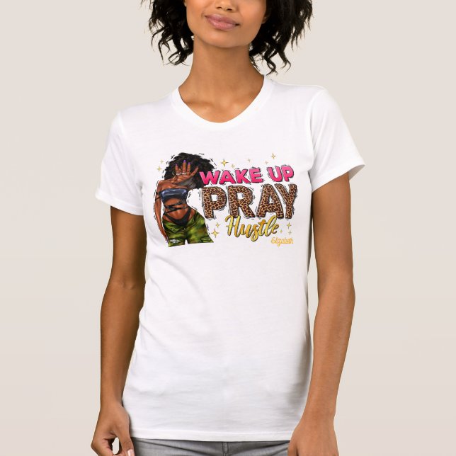 Spirituelle schwarze Frau mit göttlicher Gnade T-Shirt (Vorderseite)