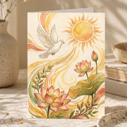 Spirituelle Sonnenlicht-Kunst | Dove & Lotus Heilu Karte