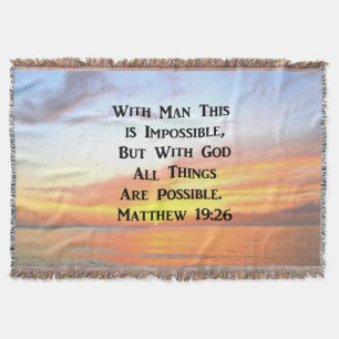 SPIRITUELLE SONNENREISE MATTHEW 19:26 FOTO DECKE